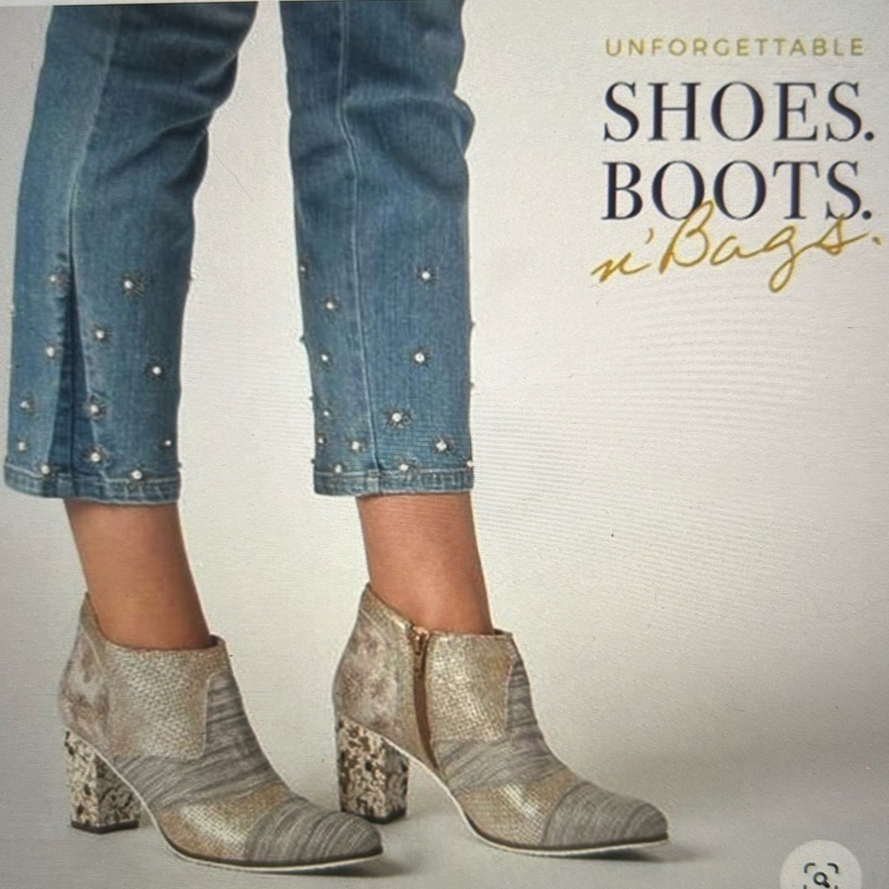 Unity In Diversity Muti Tan Gray Side Zip Ankle B… - image 2